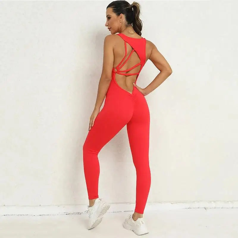 Sporty Jumpsuit with Push Up